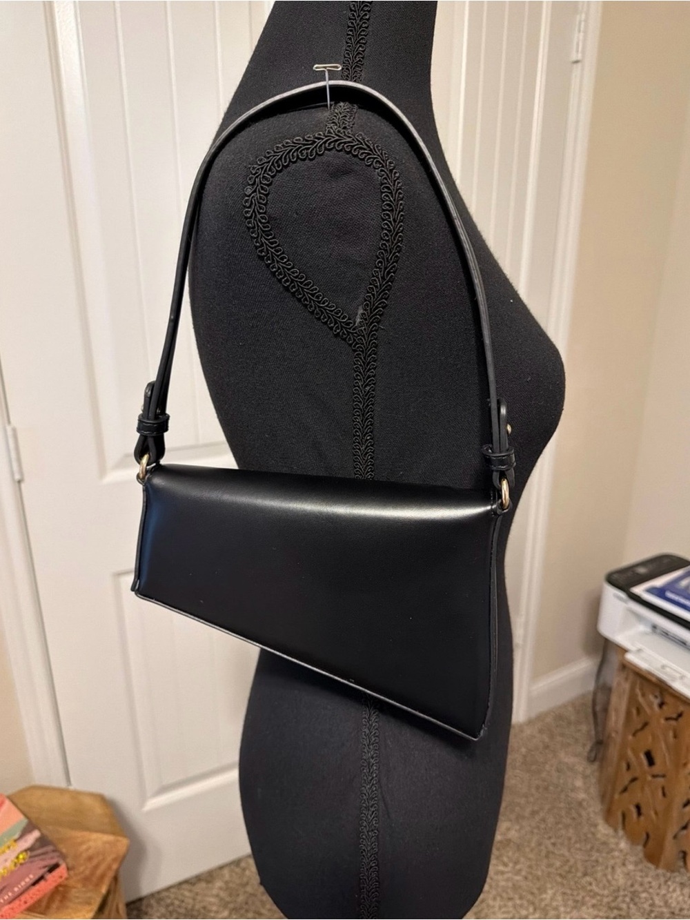Madison West Black Asymmetric Shoulder Bag